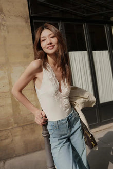 Women's Top Tank 2026 Summer New Unique Fashion Focus Sexy Satin Lace Bodysuit Nightclub Elegant Party Evening Women's Vest
