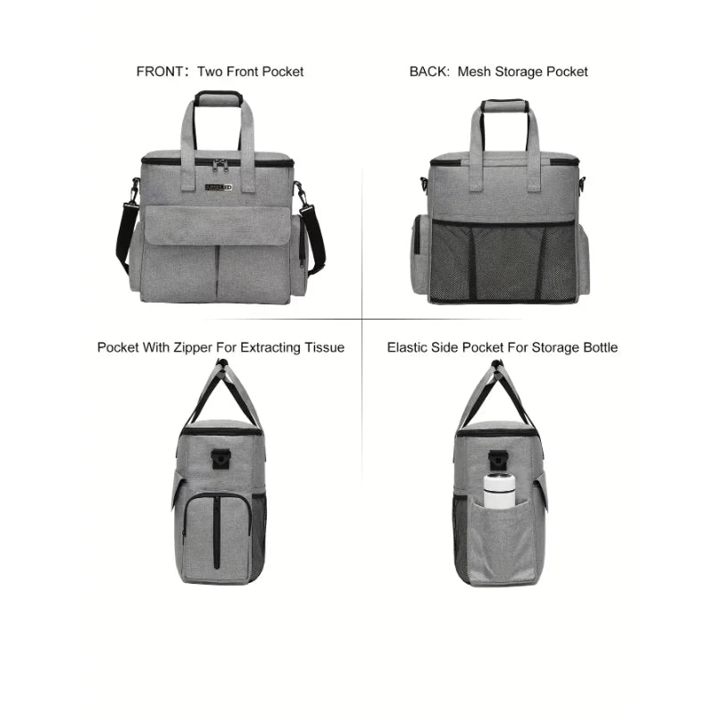 Large 6 PCS Airline Approved Dog Travel Bag Set Weekend Pet Travel Organizer with Multi-Function Pockets for Supplies