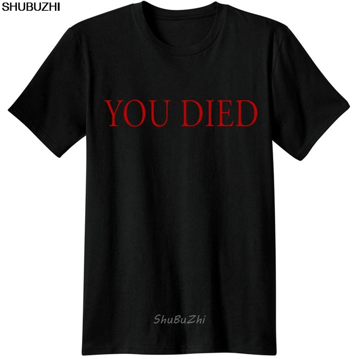dark souls Gaming T Shirt video game Men T-Shirt souls you died Novelty funny Casual from software dark souls 3 T-Shirts sbz3271