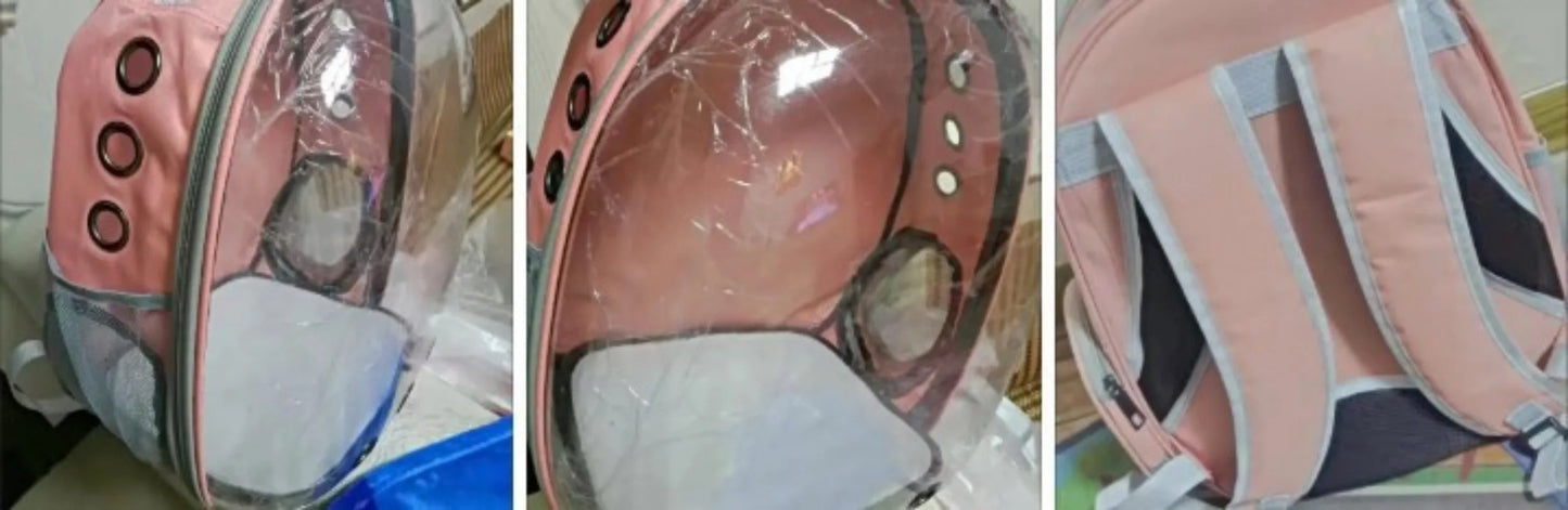 Pet carrying bag space  Space capsule dual-shoulder backpack  Breathable transparent backpack  Cat and dog transportation bag