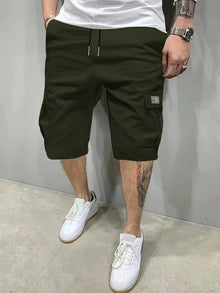 Summer New Mens Cargo Shorts Fashion Korean Version Loose Five Quarter Pants Men's Multi-pocket Straight Casual Short Pants
