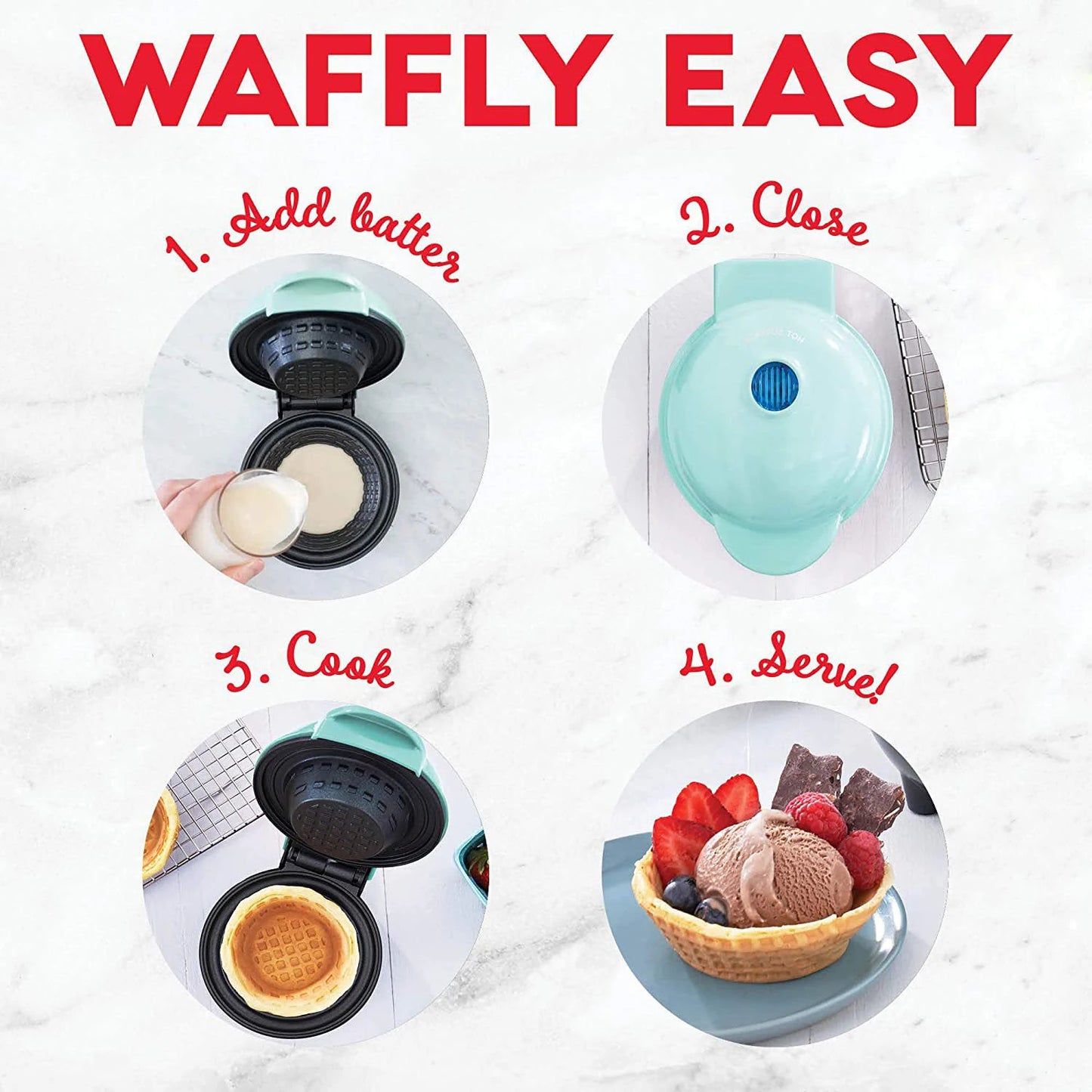 Multifunction Mini Waffle Bowl Maker Fruit Salad Ice cream bowl Baking pan Egg Tart Dessert Biscuit Roaster Double side heating