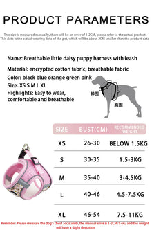Pet Dog Harness No Pull Breathable Reflective Dog Harness and Leash Set Adjustable Pet Accessories Harness for Kittens Puppies