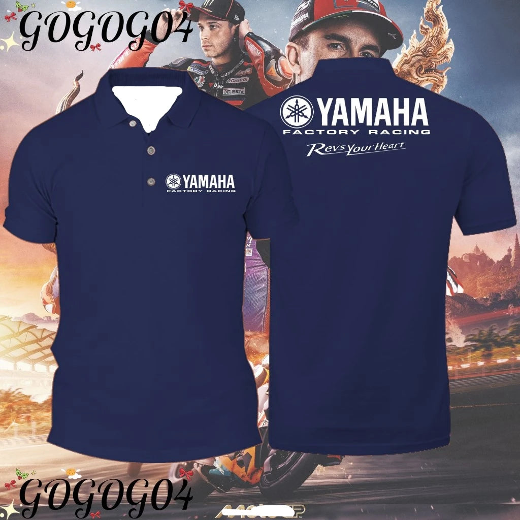 YAMAHA Motorcycle Racing Team Polo Shirt Exclusive Racing Version MXGP Off-Road Riding Short Sleeve Venue Uniform Work Shirt