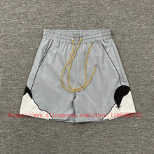 2026 New  RHUDE Men's Print Casual Shorts Loose Fit Nylon Drawstring Basketball Street Beach Shorts with Pockets Fast Delivery