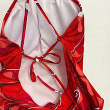 2026 Fashion Design Women's Red Scarf Sling Swimsuits Classic Brand Lady Scarf Bikini Sets with Letter Signature Logo