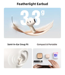 Baseus Bass BS2 Lite True Wireless Earbuds Bluetooth 6.0 Semi-in-Ear Earphones 2-Mic AI ENC 40H Playtime IP55 SuperBass Ear buds
