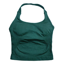 Women Backless Strappy Padded Seamless Sports Bra Gym Top