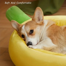 Large Dog Bed Cat Nest Winter Insulated Pad Removable Washable Thickened Pets Nest Banana Boat Dog Bed Cat Bed Pet Supplies