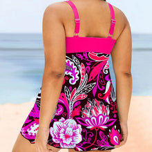 Curvy Plus Size Tankini With Adjustable Straps High Waist