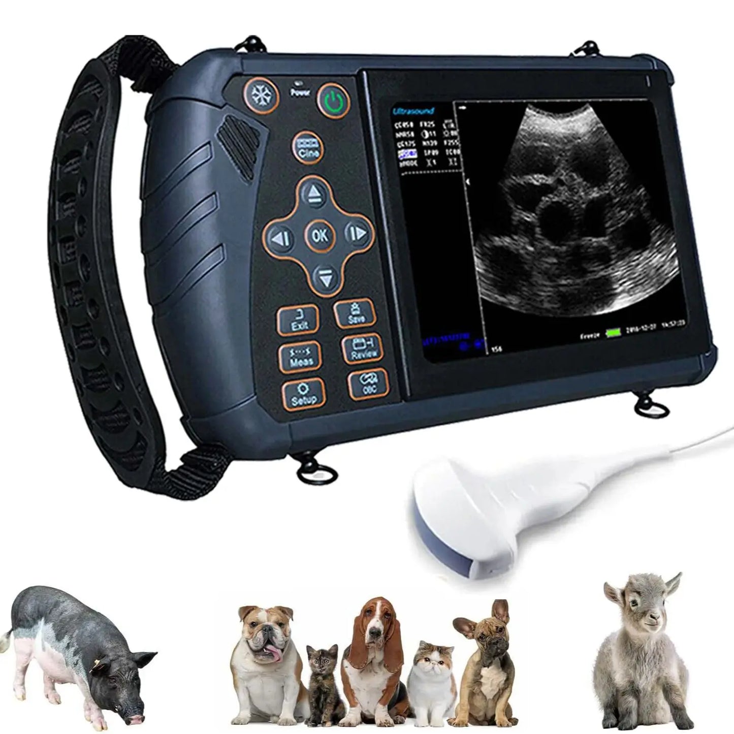 Portable Veterinary Ultrasound Scanner, Vet Pregnancy Check Handheld Ultra Machine, for Pig Sheep Cow Horse Dog Cat Use