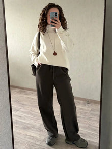 Burgundy Sweatpants Women Straight Leg Sport Bottoms Trousers Lady Autumn Basic Joggers Wide Leg Women's Pants And Trousers Tall