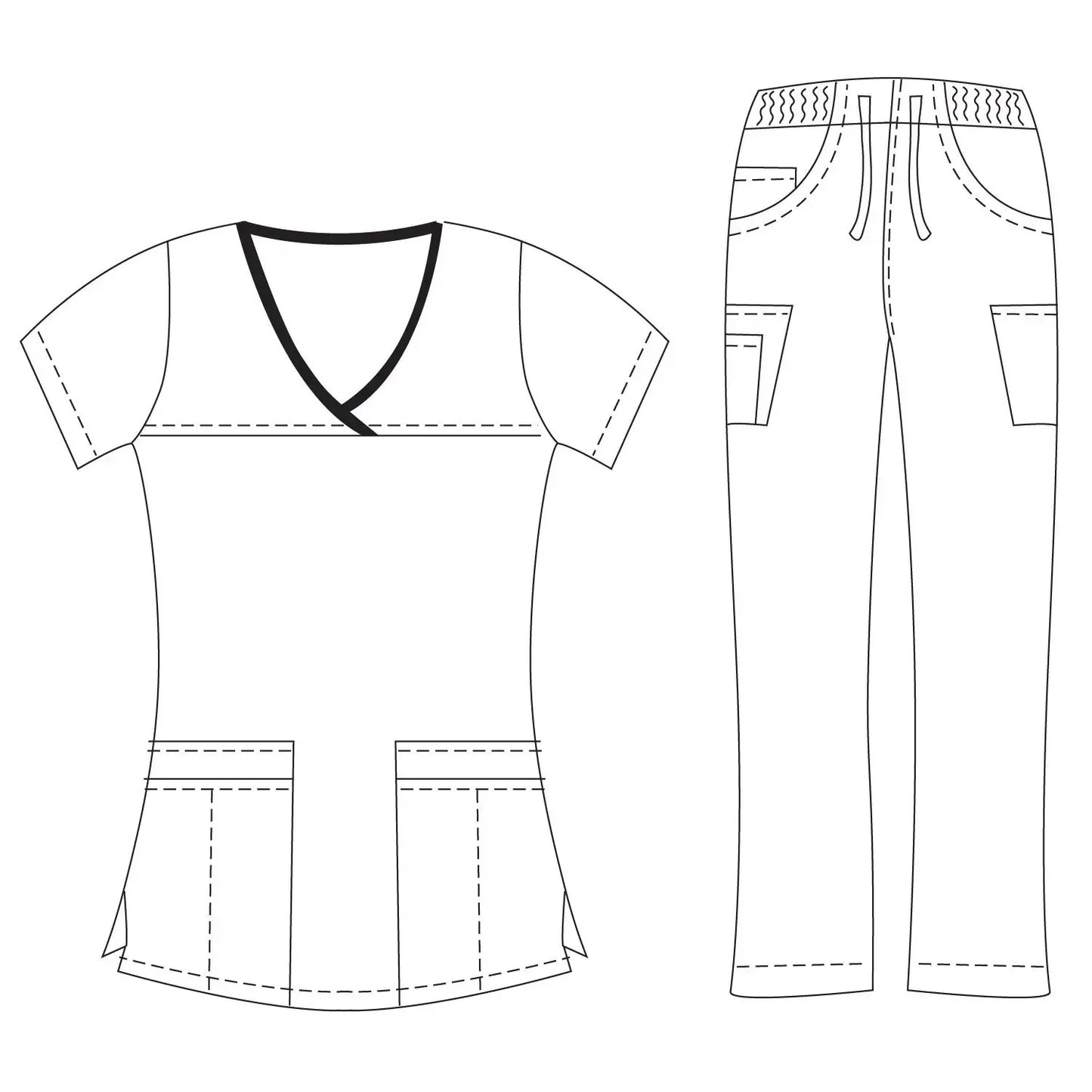 Hospital Medical Uniforms Women Scrubs Tops Straight Pant Surgical Doctors Clothes Set Nurses Accessories Beauty Spa Workwear