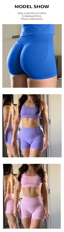 Klein Blue Seamless Shorts Pants For Women Fitness Outfits Yoga Pants Gym Running Bike Wear Leggings Cycling Pants
