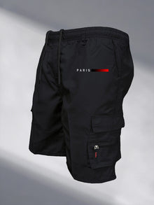 Men's Tactical Shorts Elastic Waist Cargo Work Shorts Men Outdoor Casual Street Style Jogging Shorts Loose Work Casual Shorts