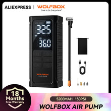 WOLFBOX HF19 Wireless Tire Inflator Pump 150PSI 5800mAh Portable Car Air Compressor Air Pump for Moto Bike Car Tyre Balls