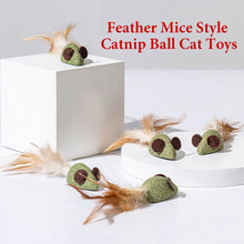 Mouse Mint Ball Feather Catnip Ball Self Cleaning Teeth Grinding Ball Feather Toy Ball Pet Toys Cat Supplies Pet Cleaning Tool