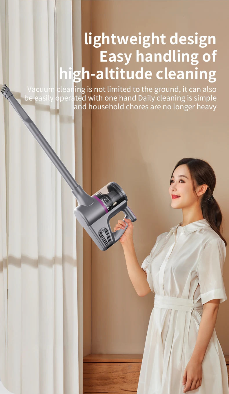 Cordless Vacuum Cleaner 15000Pa Strong Suction Stick Handheld 2 in 1 Lightweight for Carpet Hardwood Floor Pet Hair Car Cleaning