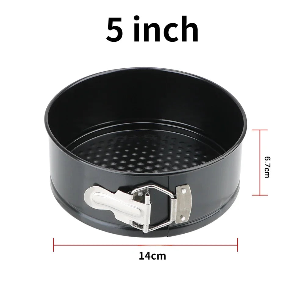 Removable Bottom Non-Stick Metal Bake Mould Round Cake Pan Bakeware  Carbon Steel Cakes Molds Kitchen Accessories