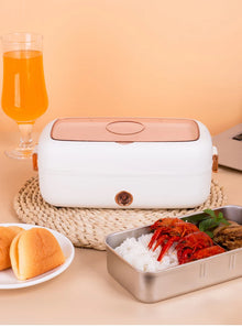 USB Electric Heated Lunch Box Stainless Steel School Student Travel Picnic Car 12V 24V Heating Food Warmer Container 220V Office