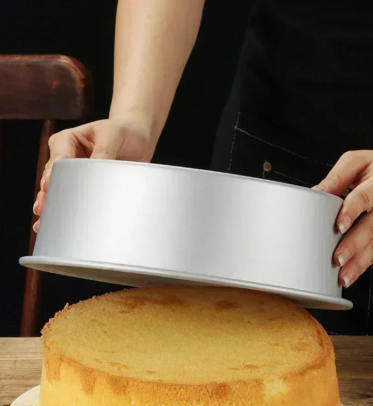 Aluminum Alloy Round Chiffon Cake Pan Solid Bottom Angel Food Oven Cake Bread Mold Baking Tool 6/8 Inch Bake Pan  Baking Sheet