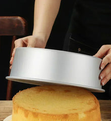 Aluminum Alloy Round Chiffon Cake Pan Solid Bottom Angel Food Oven Cake Bread Mold Baking Tool 6/8 Inch Bake Pan  Baking Sheet