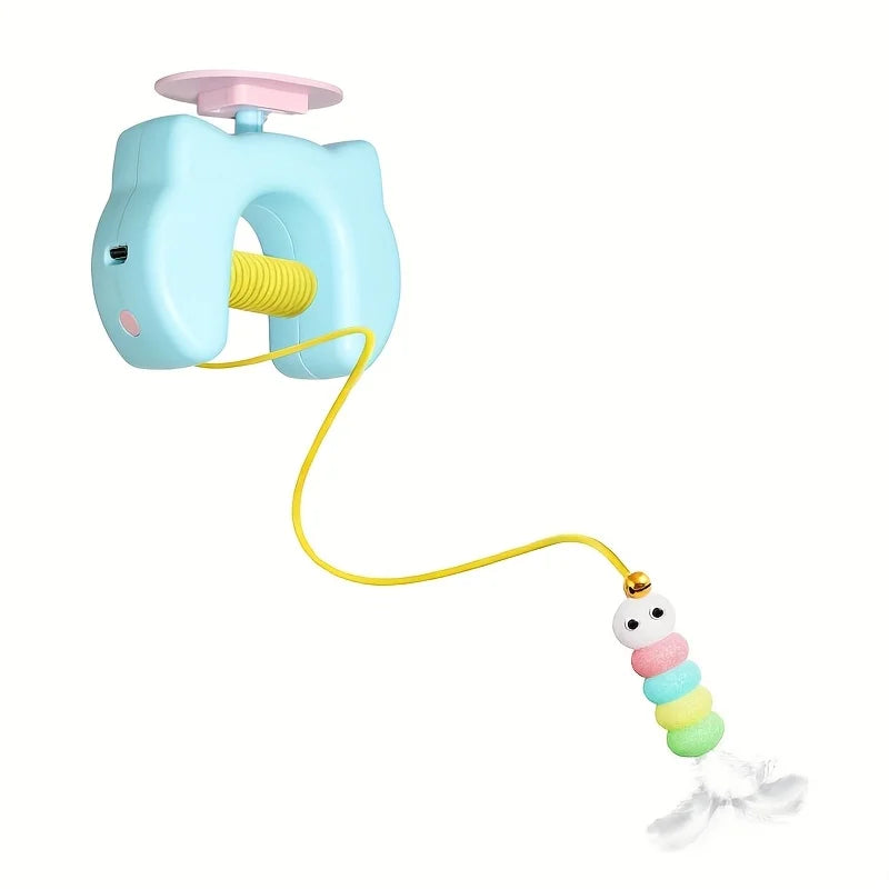 New Cat Toy Automatic Teaser Retractable Electric Smart Hanging Toy for Cats