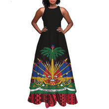 2025 Luxury Party Maxi Dresses for Women Haiti Flag Designer Polynesian Sleeveless Ladies Dress Summer Sleeveless Long Sundress