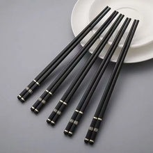 Anti-slip high-end alloy chopsticks, household anti-mold chopsticks, light luxury black tableware