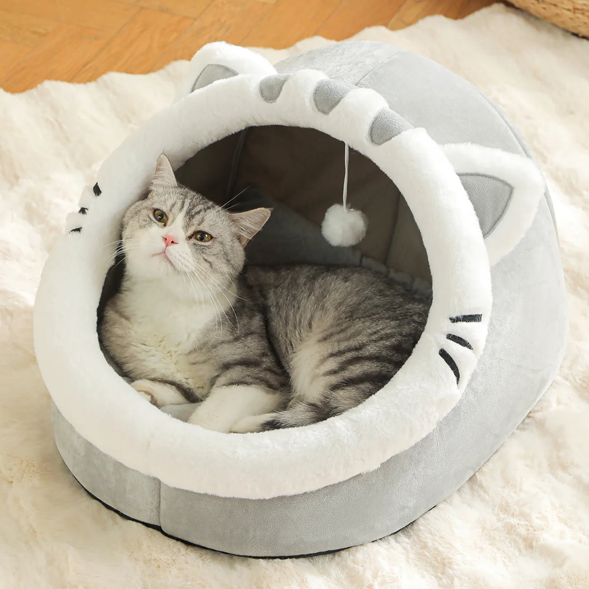 Lit pour chat universel quatre saisons, maison pour chat, lit pour animal domestique doux et confortable, sac de couchage pour chiot, fournitures pour animaux, tente, habitat, panier, maison