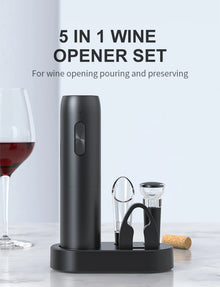 Ouvre-vin électrique rechargeable par USB, automatique, grande autonomie, ouverture sans effort, outil pour cuisine, bar et cadeau de fête