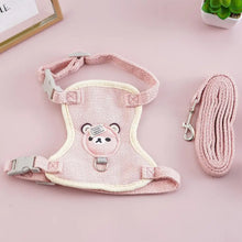 Newest Cute Cat Harness and Leash Set Bunny Pet Accessories Vest Harnesses Small Dog Leashes for Outdoor Walking Pets Supplies