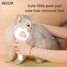 Cat Hair Remover Comb Flea Comb Grooming with Release Button Pet Hair Removal Comb Cute Design Paw Massage Grooming Supplies