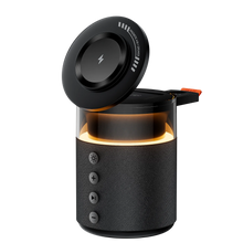 5 in 1 Magnetic Multi-function Wireless Charger with Bluetooth Speakers Soft Light Atmosphere Lamp for iPhone17~12/Watch/AirPods