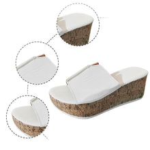 Wedges Slippers Summer Shoes for Women Leather Open Toe Beach Shoes Platform Slippers Women Flats Sandalias De Mujer Verano 2024