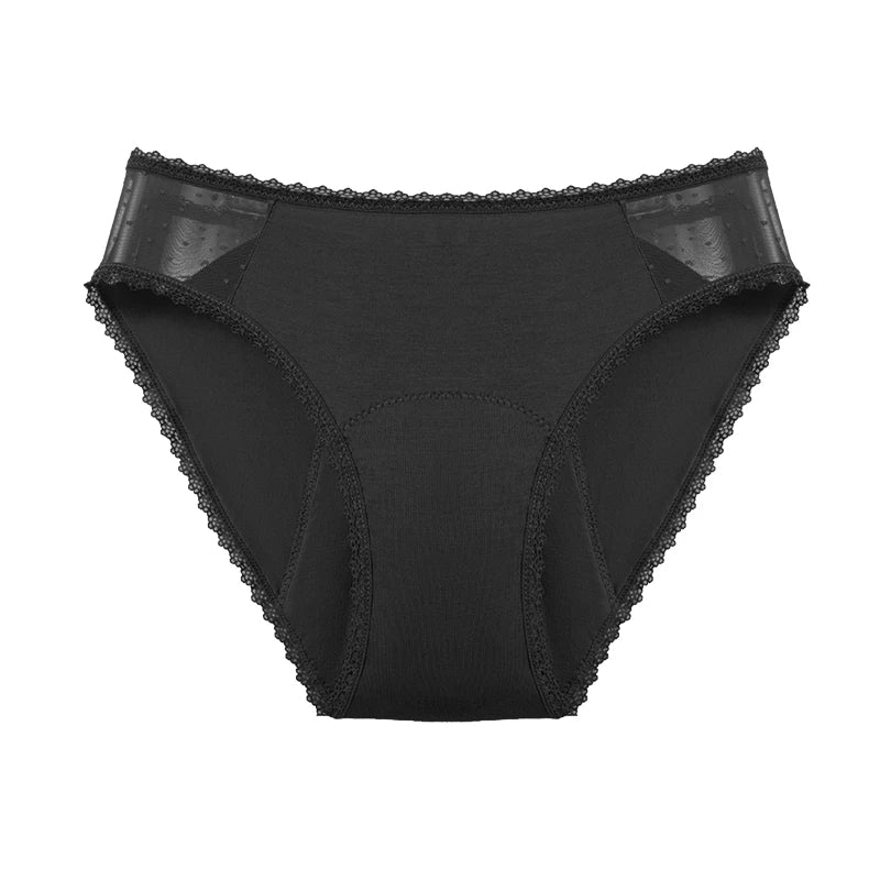 1Pcs Menstrual Briefs For Women Period Cycle Underwear Viscose Bamboo Cotton Panties 4-Layer Absorbent Leakproof Lady Lingerie