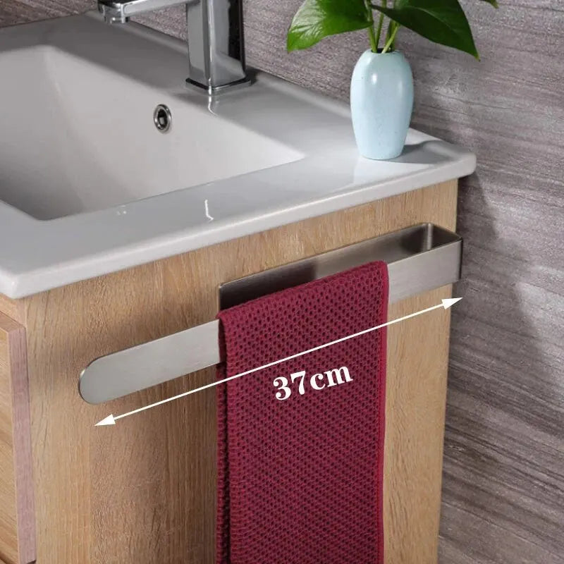 Porte-serviettes sans perçage, porte-serviettes de salle de bain, étagère auto-adhésive pour salle de bain et cuisine, porte-serviettes à main, articles ménagers