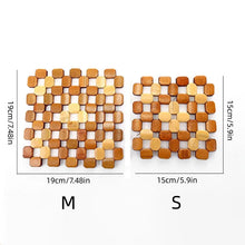 Kitchen Bamboo Insulation Pad Bamboo Table Mat Non-slip Casserole Bowl Mat Square Anti-scalding Protection Table Mat