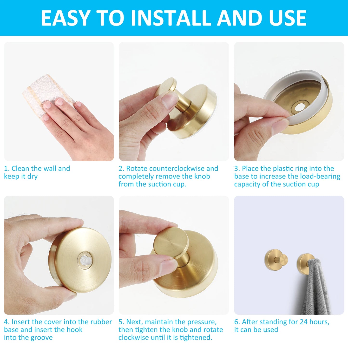 2/4PCS Heavy Duty Vacuum Suction Cup Hooks No Drilling Super Suction Cup HangerRobe Coat Wreath Hook for Shower Kitchen Bathroom