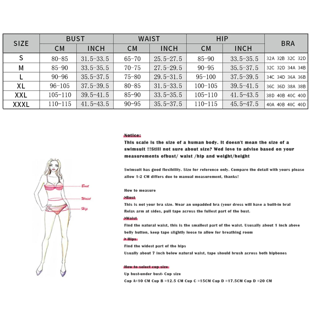 3Pcs Flower Bikinis Sexy Swimsuit Women Swimwear Push Up Bikini Set High Waist Biquini Female Long Skirt Bathing Suit Beachwear