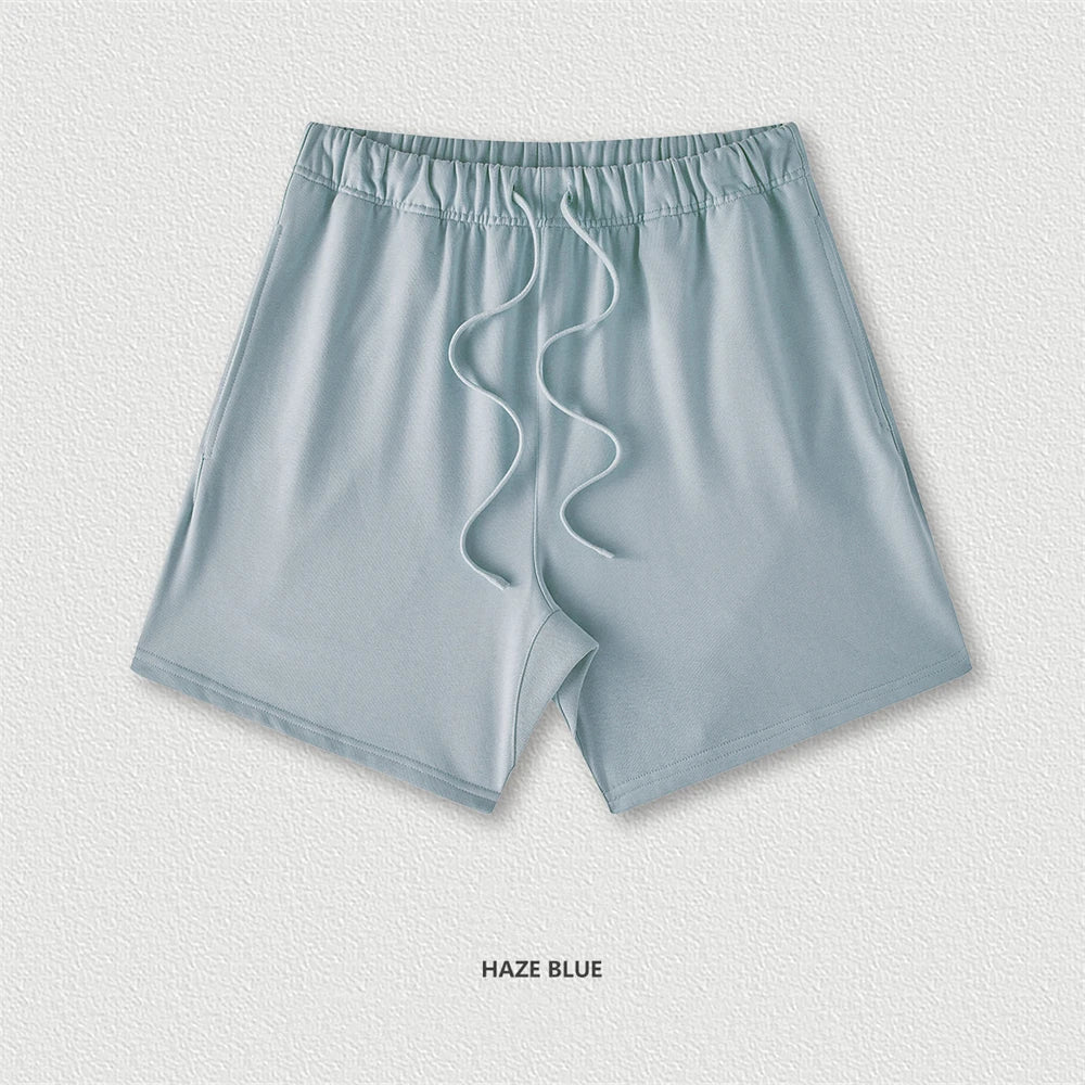 ZODF 2025 Summer Men Heavy Weight 425gsm Cotton Shorts Unisex Women Loose High Street Comfortable Solid Pants Streetwears HY0495
