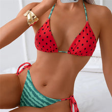 Watermelon Print Halter String Micro Bikini Swimwear Women