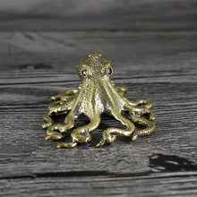 Brass Retro Octopus Cuttlefish Creative Marine Organism Office Desktop Ornament Accessories Small Tea Pet  Souvenir Gifts