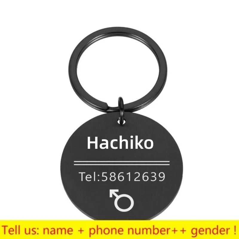 Personalized Engraved Pet ID Name Cat Dog Pet ID Anti-lost Tag Pendant for Cat Puppy Dog Collar Tag Keyring Bone Pet Accessories