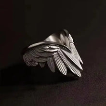 Retro Angel Wings Ring For Women Silver Color Punk Gothic Adjustable Open Ring Jewelry Unisex Accessories Gifts Wholesale
