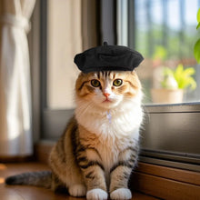 Cute Adorable Cat Beret Hat Red Black Pet Costume Accessories Cat Dog Caps Fashionable Pet Headwear for Photos & Parties