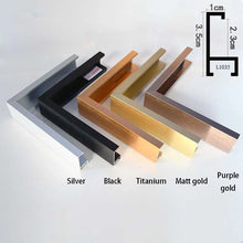 Aluminum Alloy Canvas Narrow Edge Simple Metal Mural Oil Painting Frame 9 Colors Can Be Customized in Large Sizes