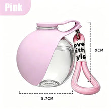 Plastic Dogs Cat Drinking Bottle with Lanyard Outdoor Foldable Water Dispensers Leak-proof Compact Travel Pet water Bottle