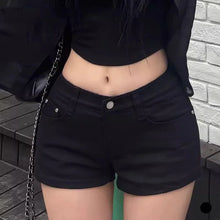 Summer White Shorts for Women Korean Simple Slim Skinny High Eleatic Denim Shorts Woman Basic All-Match Casual Jeans Short Pants