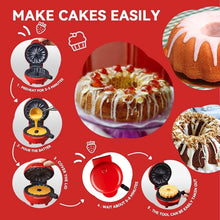 Mini Cake Maker Double-Sided Heating Portable Bundts Cake Maker Electric Cupcake Maker For Breakfast Snacks EU Plug